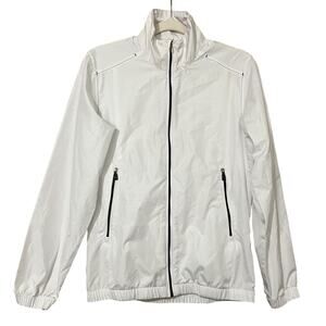 Adidas Women's ClimaProof Jacket XS White Windbreaker Outdoor Golf Running